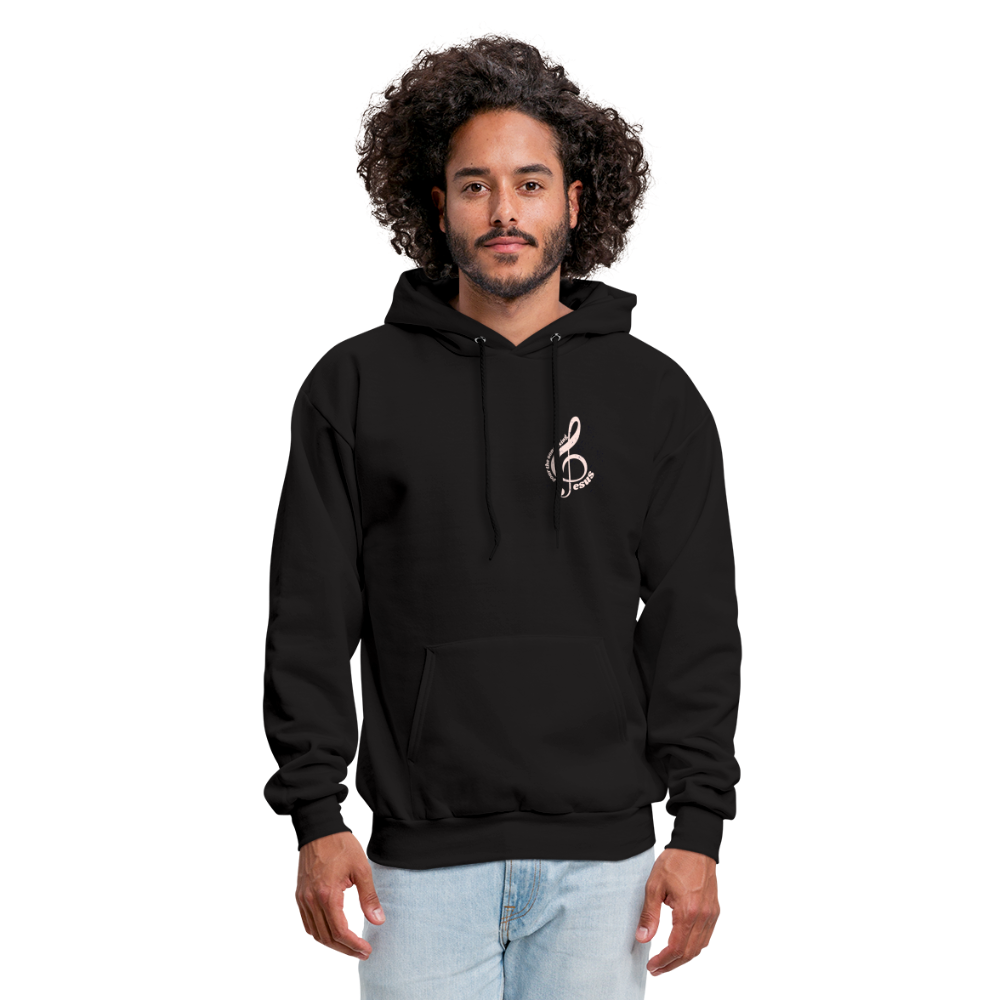 Men's Hoodie music Jesus is the song that I sing - black