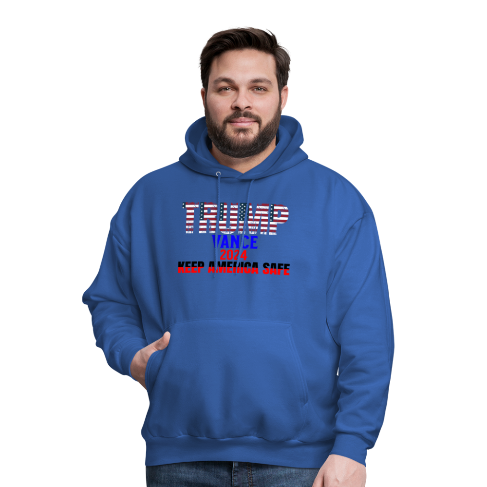 Men's Hoodie Trump Vance Hoodies Keep America Safe - royal blue