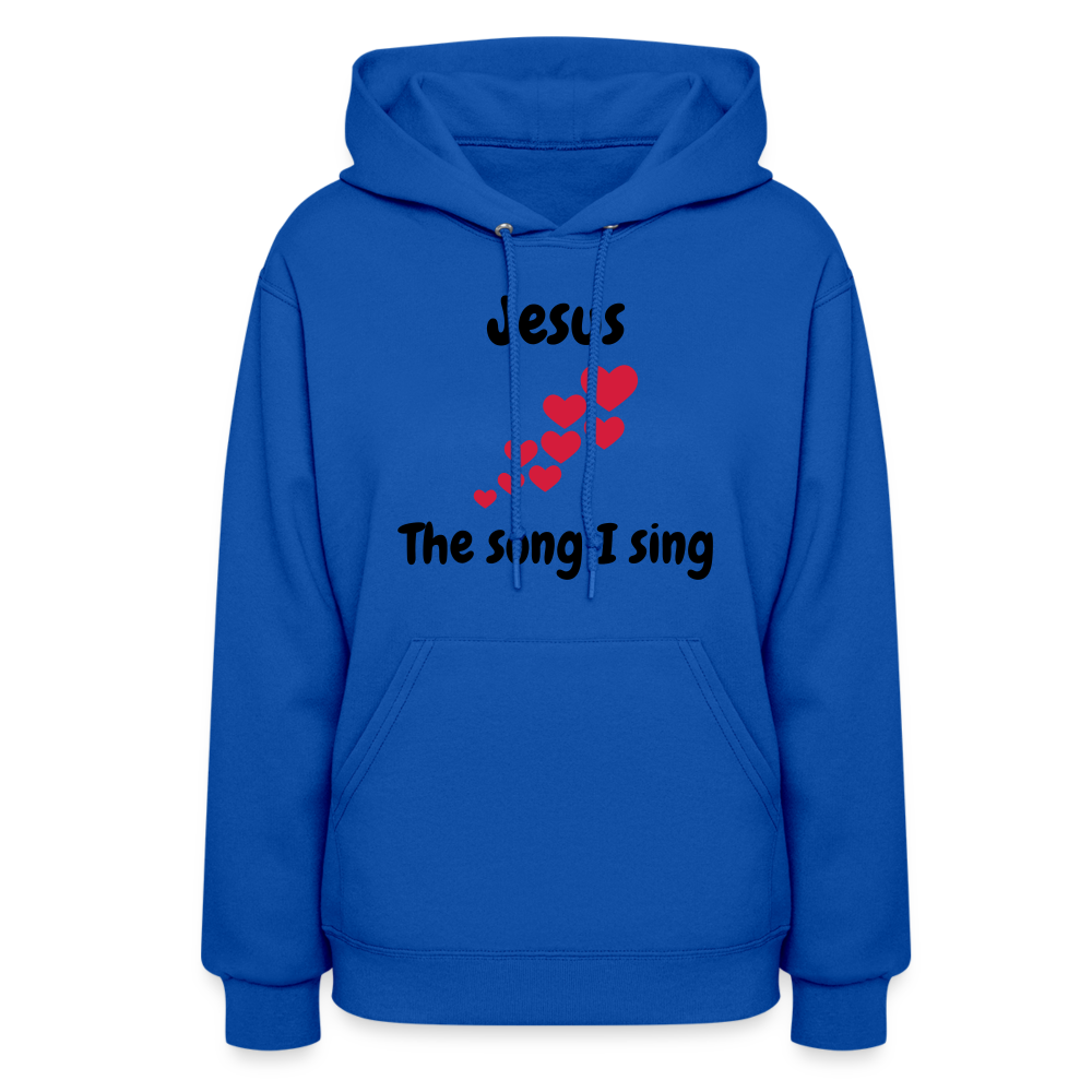 Women's Hoodie Jesus the song that I sing - royal blue