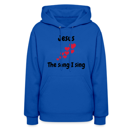 Women's Hoodie Jesus the song that I sing - royal blue