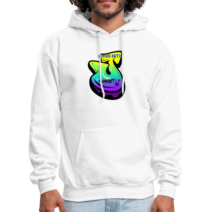 Men's Hoodie I run with Christ - white