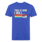 Fitted Cotton/Poly T-Shirt by Next Level this is how I roll Golfing - heather royal