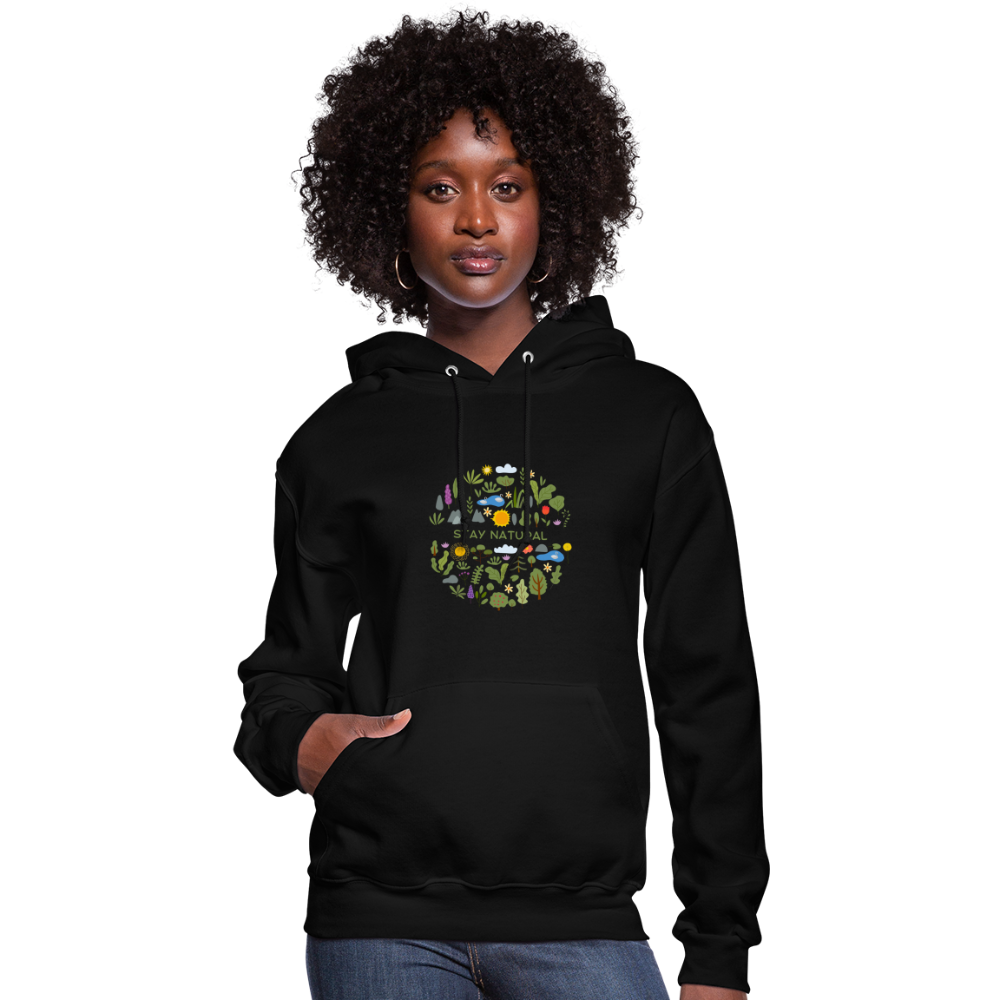 Women's Hoodie stay natural - black