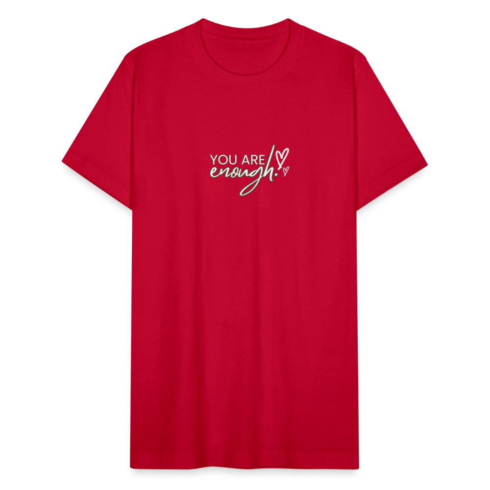 Unisex Womens Jersey T-Shirt by Bella + Canvas you are enough - red