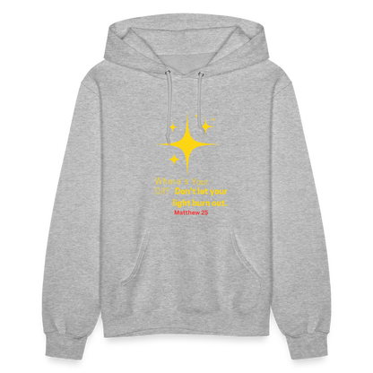 Women's Hoodie wheres your oil - heather gray