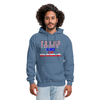 Men's Hoodie Trump Vance Hoodie Keep America Safe - denim blue