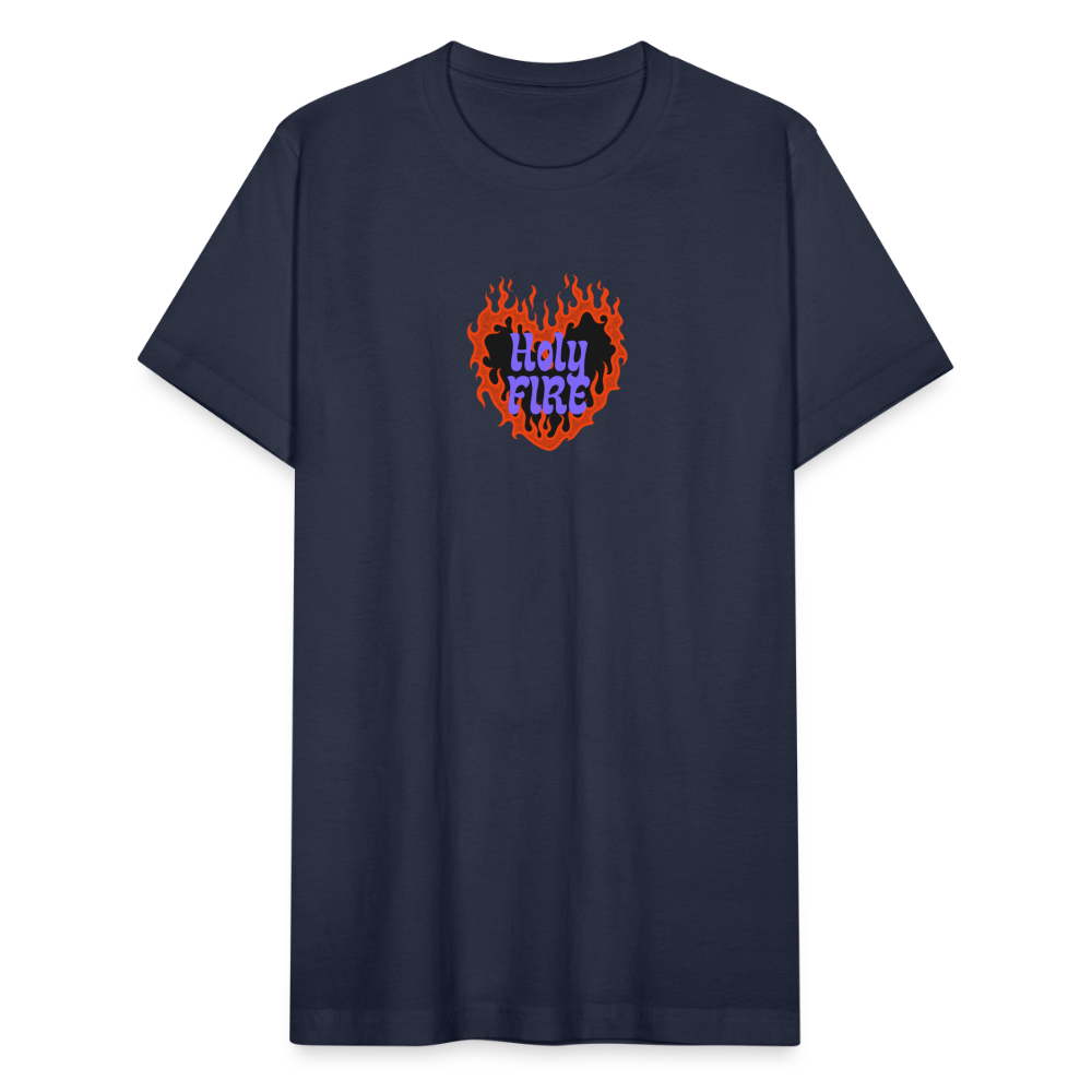 Unisex Jersey T-Shirt by Bella + Canvas holy fire - navy