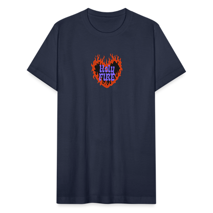 Unisex Jersey T-Shirt by Bella + Canvas holy fire - navy