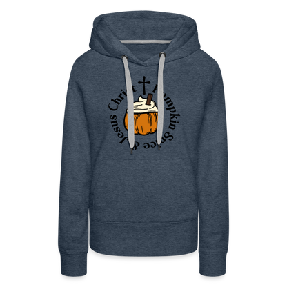 Women’s Premium Hoodie pumpkin spice hoodie - heather denim