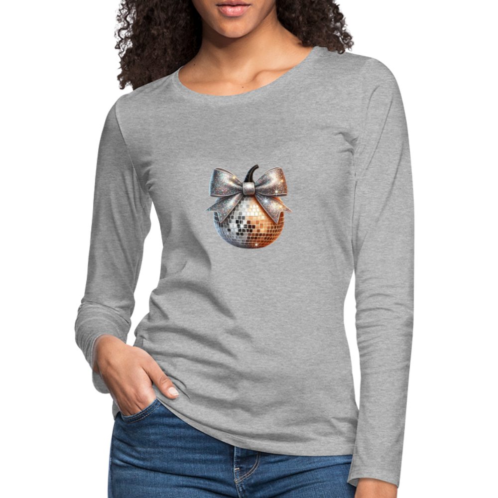 Women's Premium Long Sleeve T-Shirt disco ball - heather gray