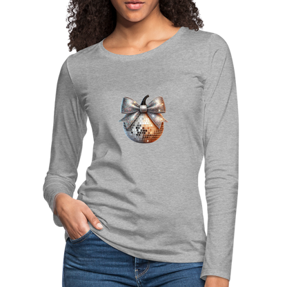 Women's Premium Long Sleeve T-Shirt disco ball - heather gray