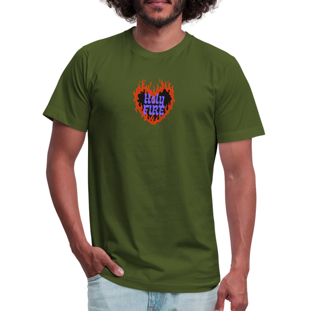 Unisex Jersey T-Shirt by Bella + Canvas holy fire - olive