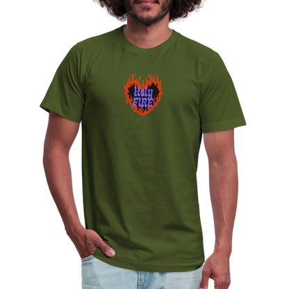 Unisex Jersey T-Shirt by Bella + Canvas holy fire - olive