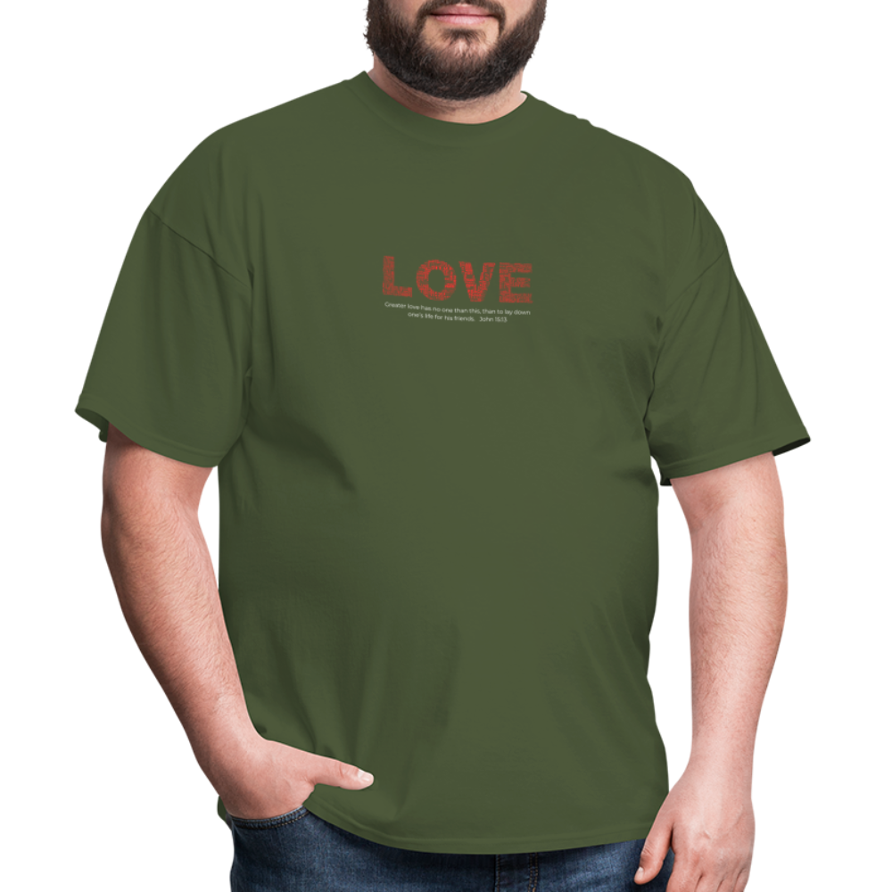 Unisex Classic T-Shirt no greater love than this love shirt - military green