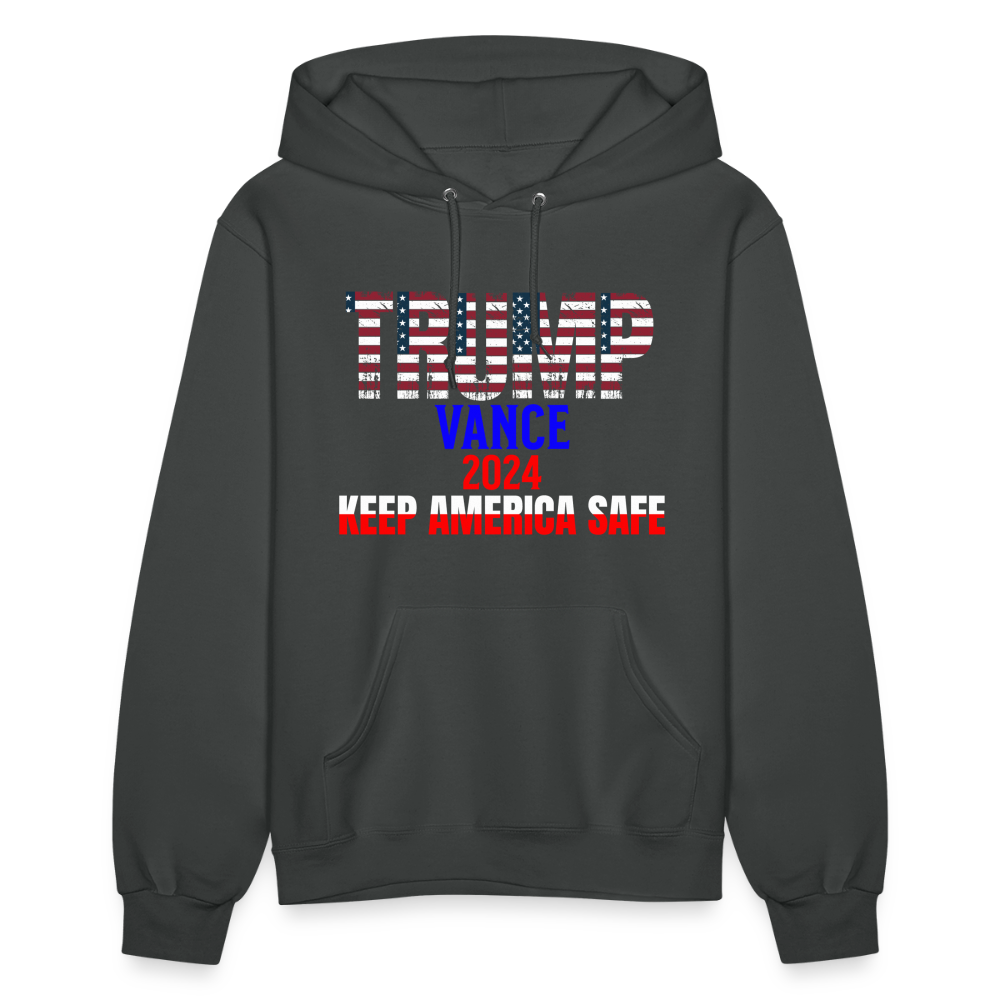 Women's Hoodie Trump Vance Hoodies Keep America safe - asphalt