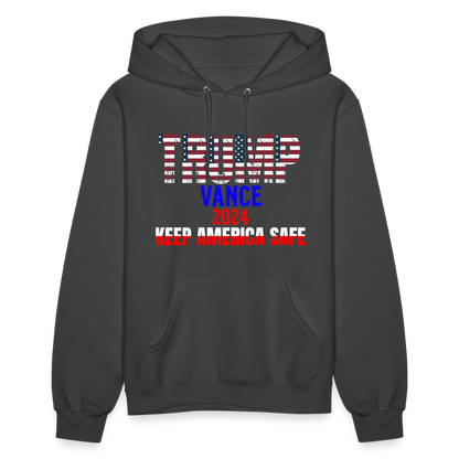 Women's Hoodie Trump Vance Hoodies Keep America safe - asphalt