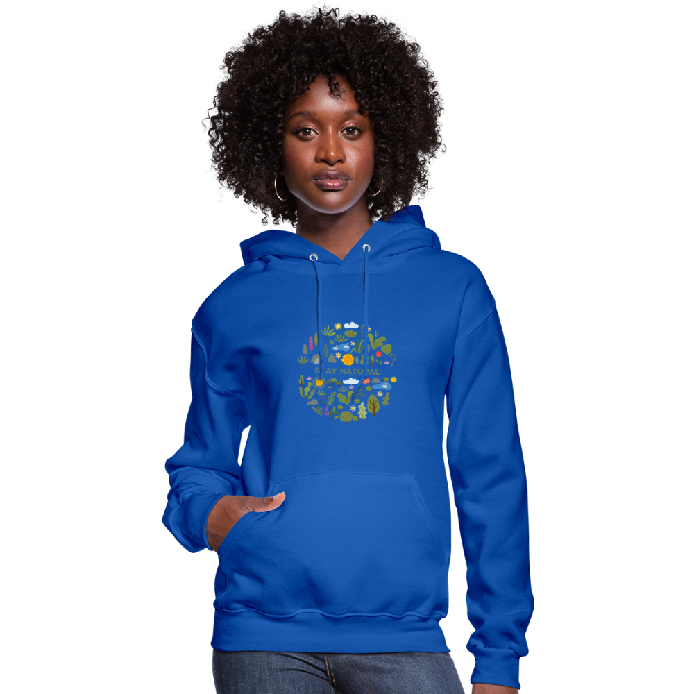 Women's Hoodie stay natural - royal blue