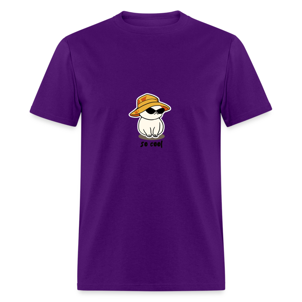 Unisex Classic T-Shirt cat so cool - purple