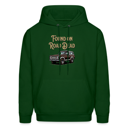 Men's Hoodie Ford Hoodie Found on Road Dead - forest green