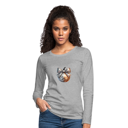 Women's Premium Long Sleeve T-Shirt disco ball - heather gray