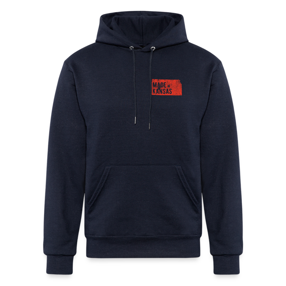 Champion Unisex Powerblend Hoodie made in Kansas - navy