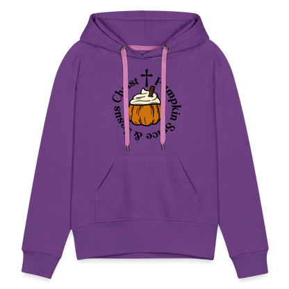 Women’s Premium Hoodie pumpkin spice hoodie - purple 