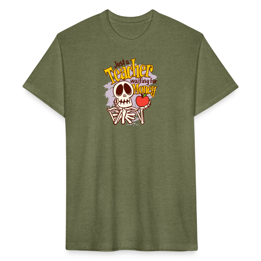 Fitted Cotton/Poly T-Shirt by Next Level funny Teacher shirt Halloween shirts - heather military green