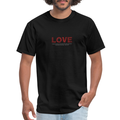 Unisex Classic T-Shirt no greater love than this love shirt - black