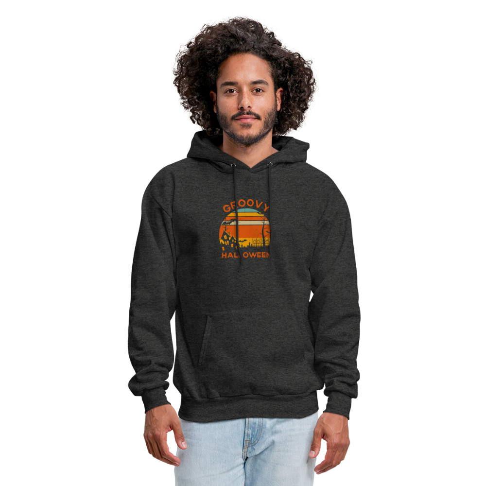 Men's Hoodie groovy halloween - charcoal grey