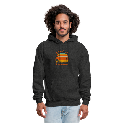 Men's Hoodie groovy halloween - charcoal grey