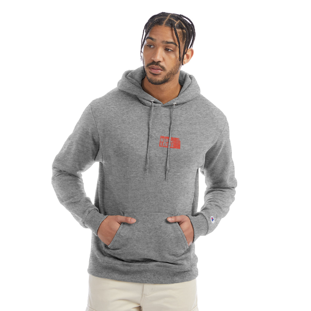 Champion Unisex Powerblend Hoodie made in Kansas - heather gray