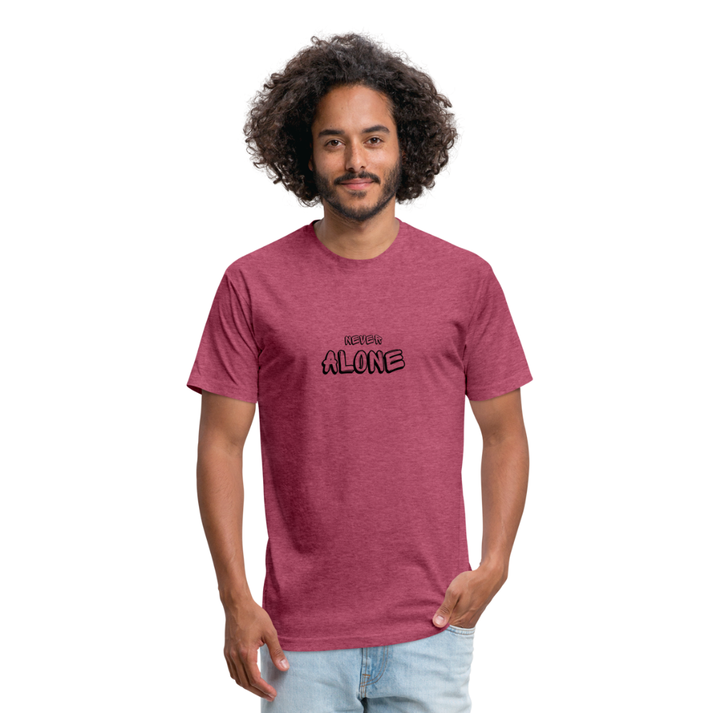 Fitted unisex/Poly T-Shirt by Next Level never alone - heather burgundy