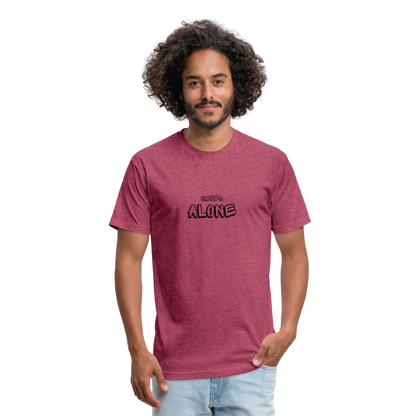 Fitted unisex/Poly T-Shirt by Next Level never alone - heather burgundy