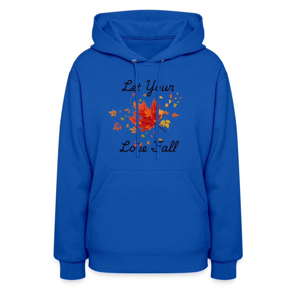 Women's Hoodie womens fall hoddies let your love fall - royal blue