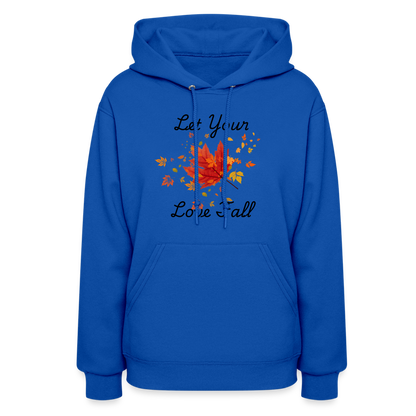 Women's Hoodie womens fall hoddies let your love fall - royal blue