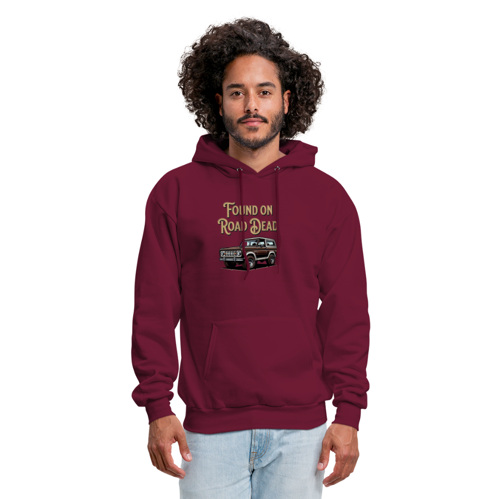 Men's Hoodie Ford Hoodie Found on Road Dead - burgundy