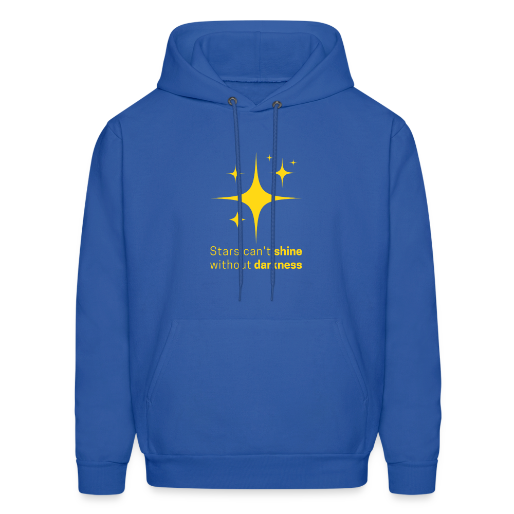 Men's Hoodie stars cant shine without darkness - royal blue