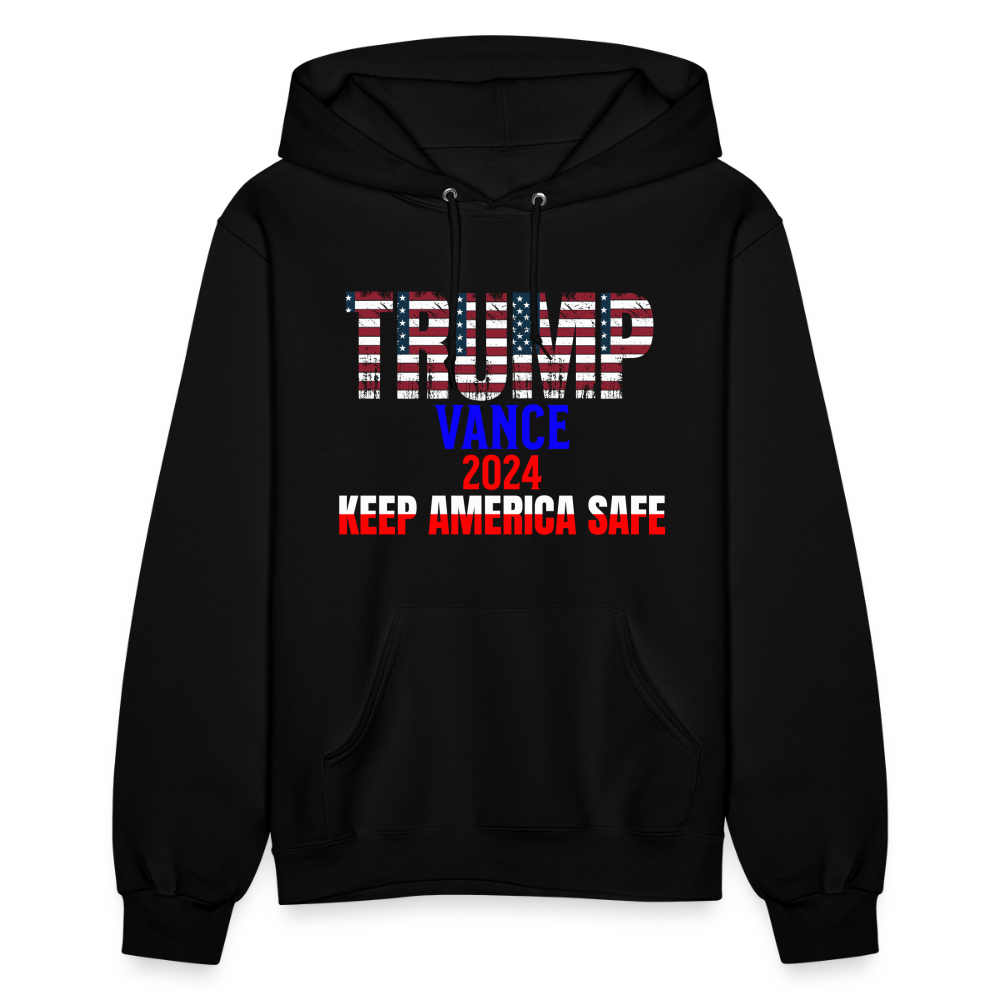 Women's Hoodie Trump Vance Hoodies Keep America safe - black