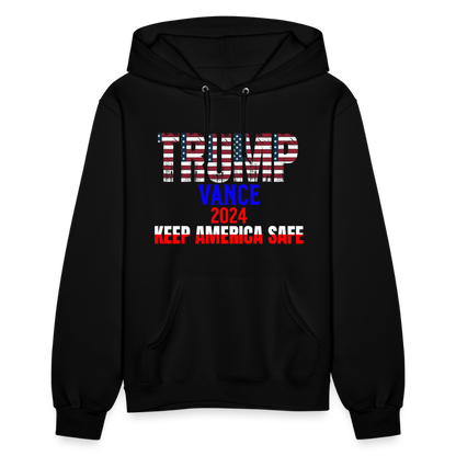 Women's Hoodie Trump Vance Hoodies Keep America safe - black