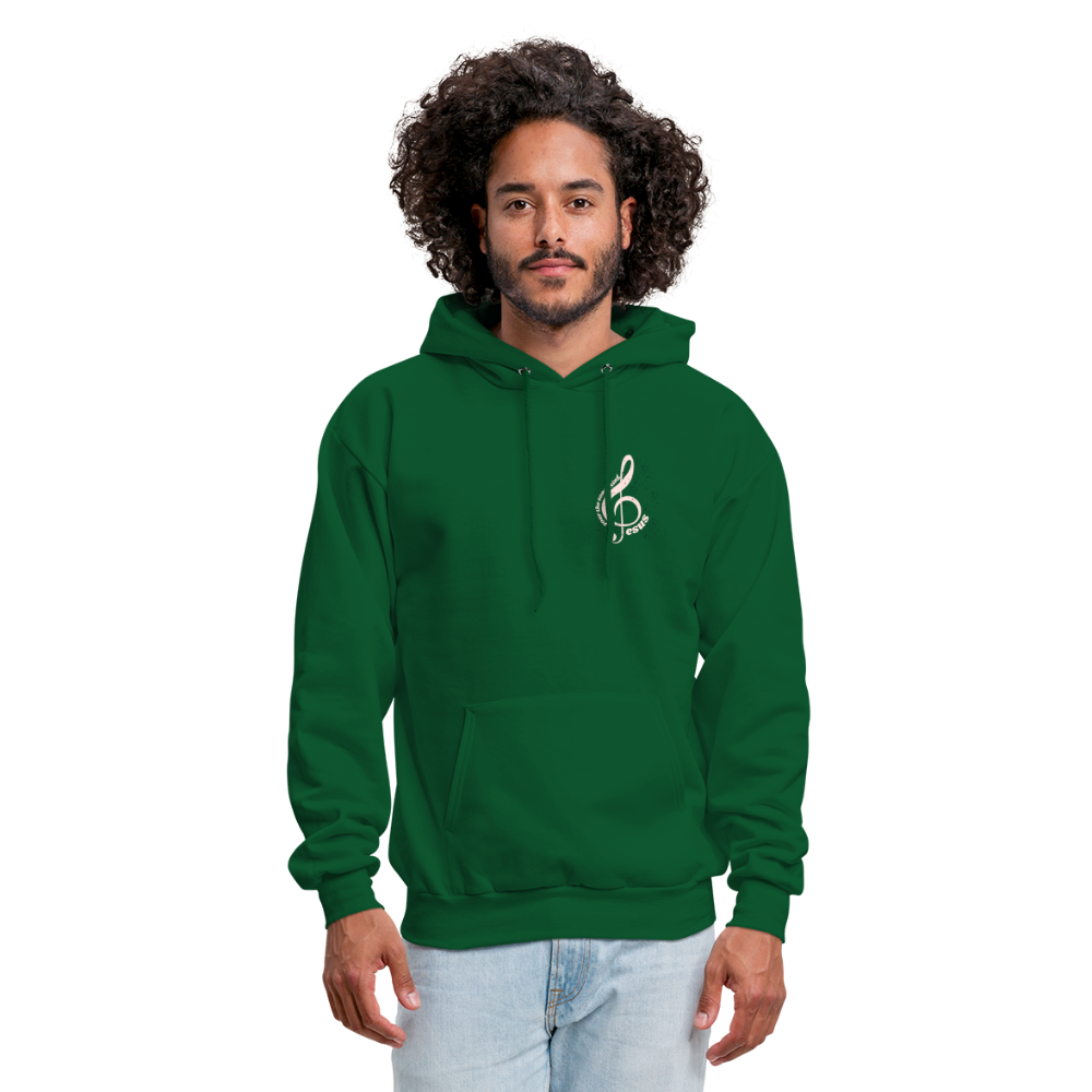 Men's Hoodie music Jesus is the song that I sing - forest green