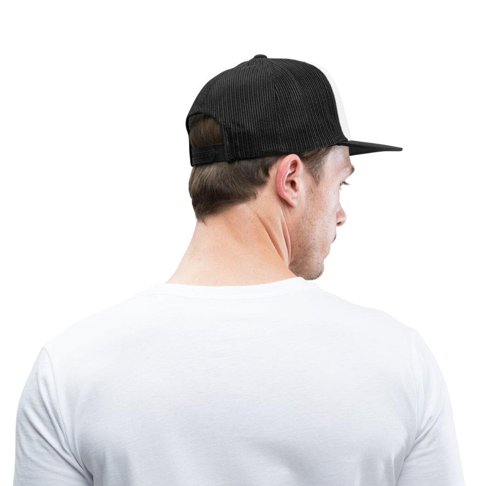 Trucker Cap believe hat casual, street, fishing, hunting hat - white/black