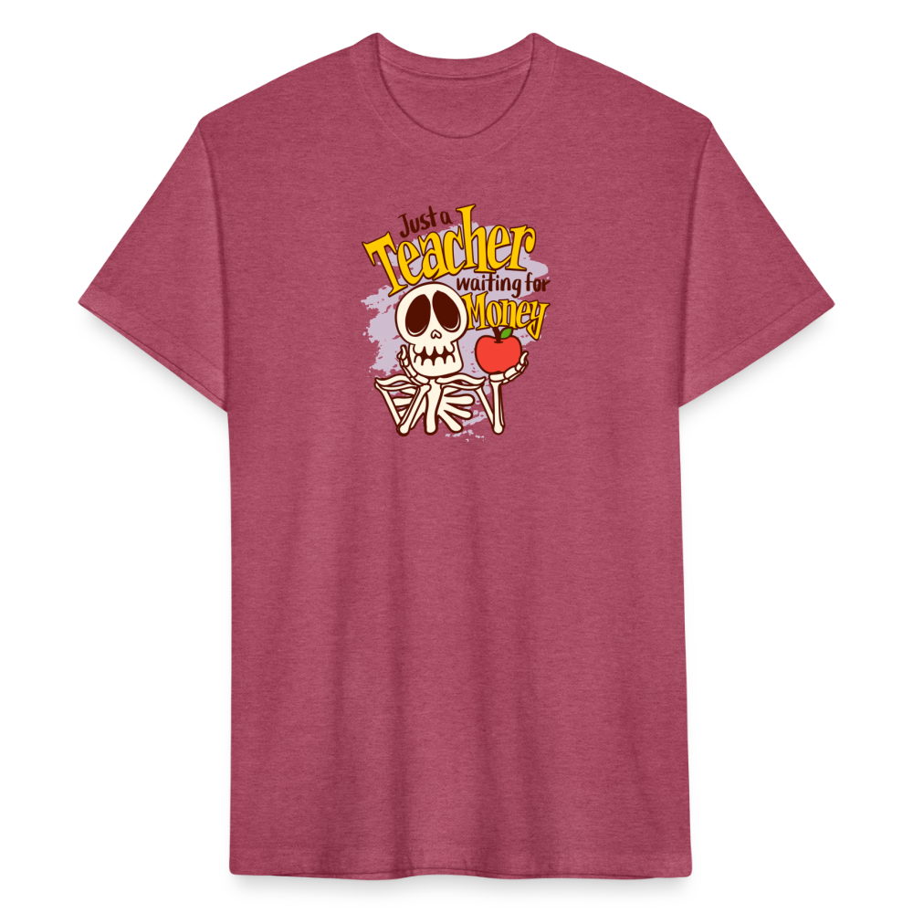 Fitted Cotton/Poly T-Shirt by Next Level funny Teacher shirt Halloween shirts - heather burgundy