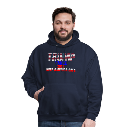 Men's Hoodie Trump Vance Hoodie Keep America Safe - navy