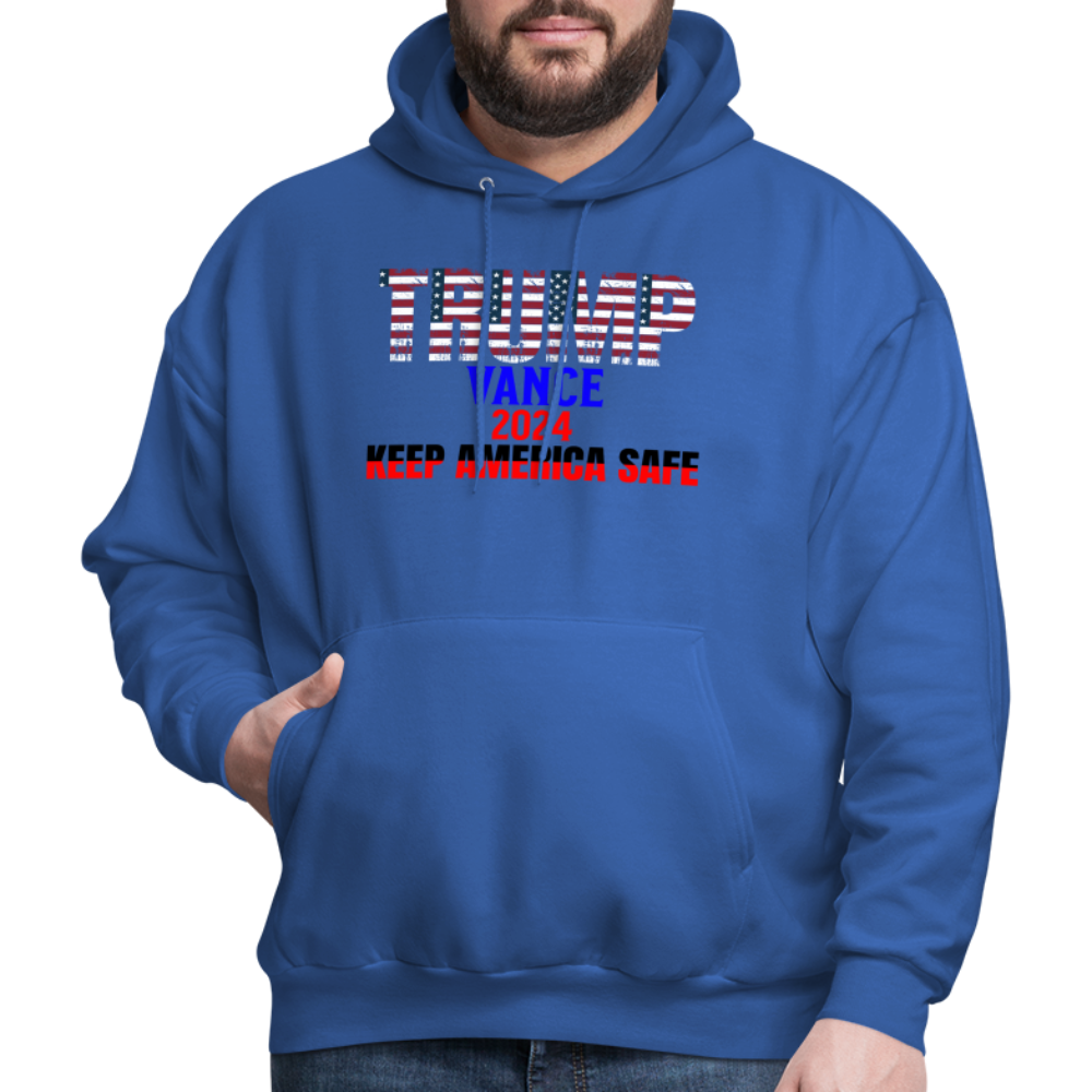 Men's Hoodie Trump Vance Hoodies Keep America Safe - royal blue