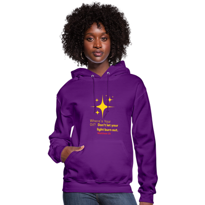 Women's Hoodie wheres your oil - purple