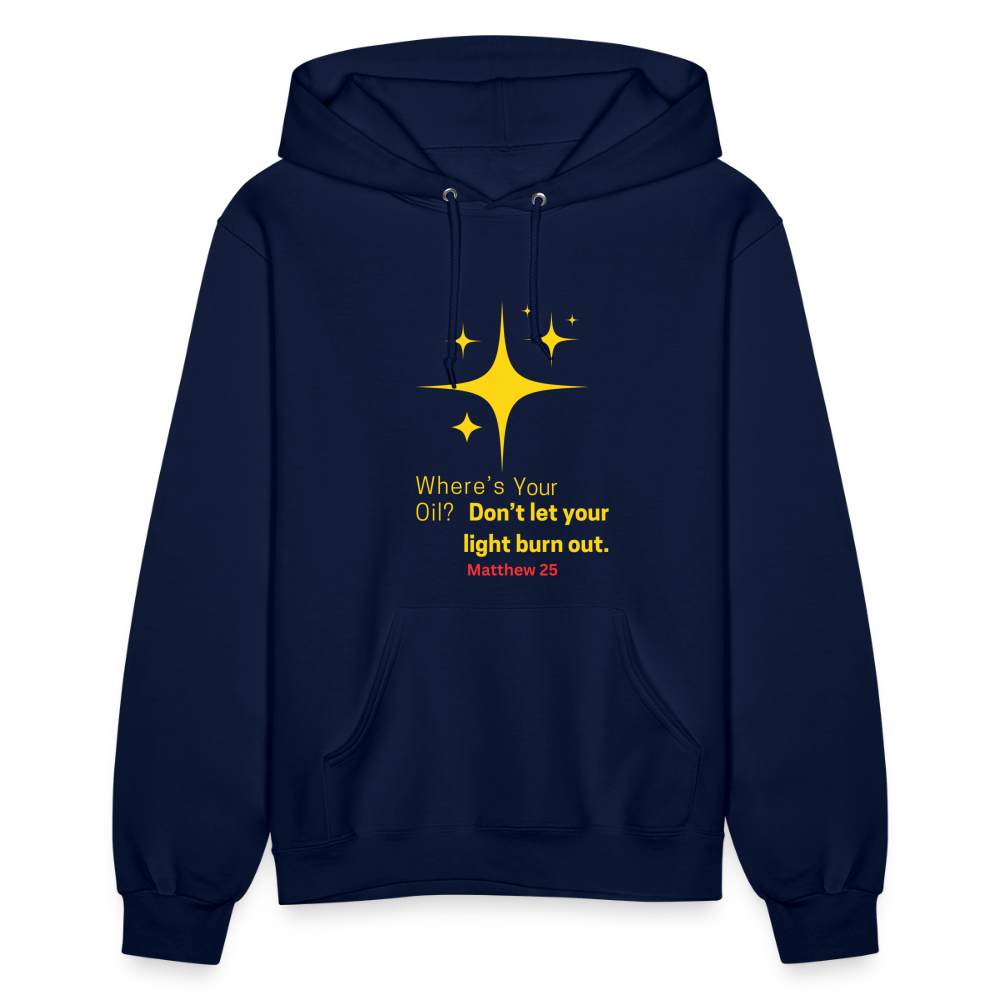 Women's Hoodie wheres your oil - navy