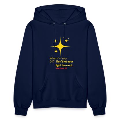 Women's Hoodie wheres your oil - navy