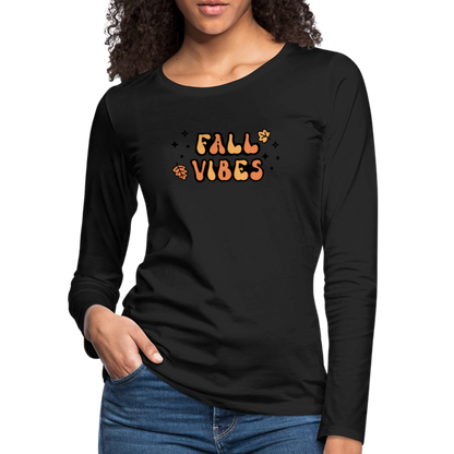 Women's Premium Long Sleeve T-Shirt fall vibes - black