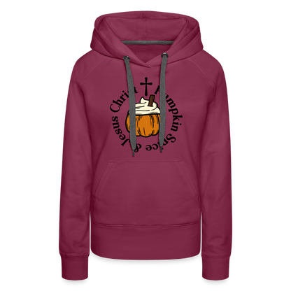 Women’s Premium Hoodie pumpkin spice hoodie - burgundy