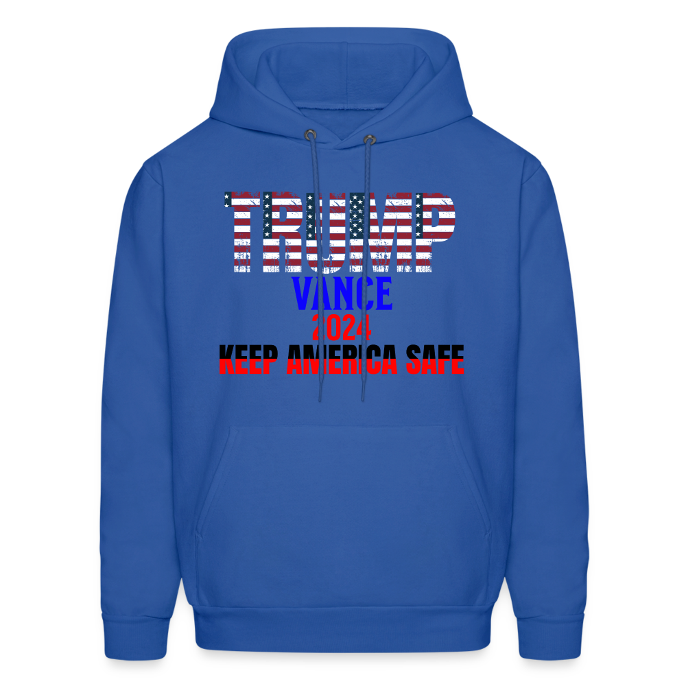 Men's Hoodie Trump Vance Hoodies Keep America Safe - royal blue